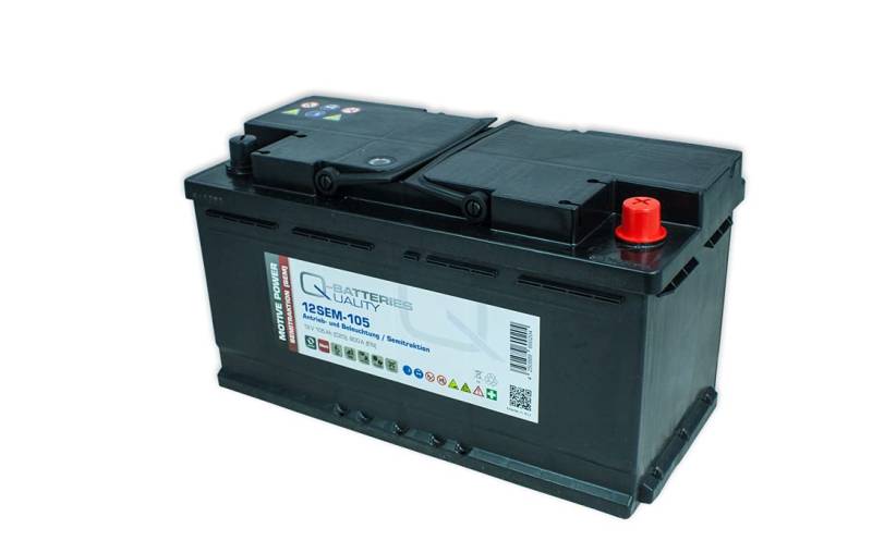 Q-Batteries 12SEM-105 12V 105Ah Semitraktionsbatterie von Q-Batteries