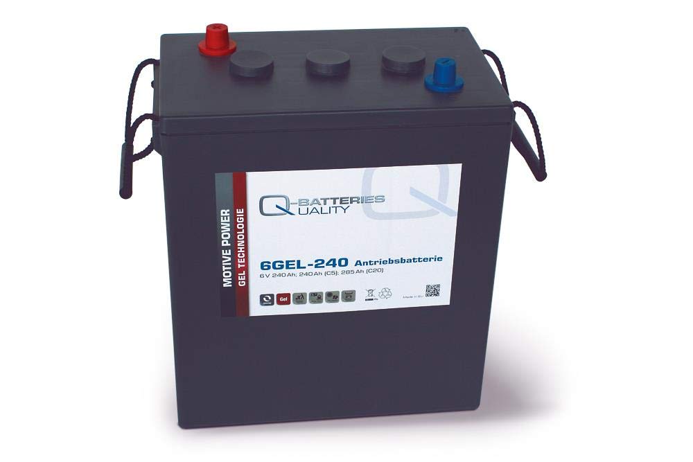 Q-Batteries 6GEL-240 Antriebsbatterie 6V 240Ah (5h) wartungsfreie GEL Batterie von Q-Batteries
