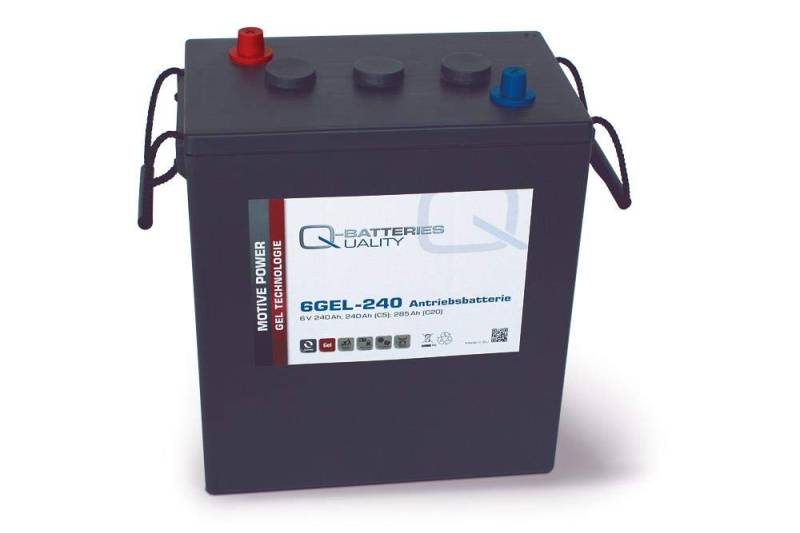 Q-Batteries 6GEL-240 Antriebsbatterie 6V 240Ah (5h) wartungsfreie GEL Batterie von Q-Batteries
