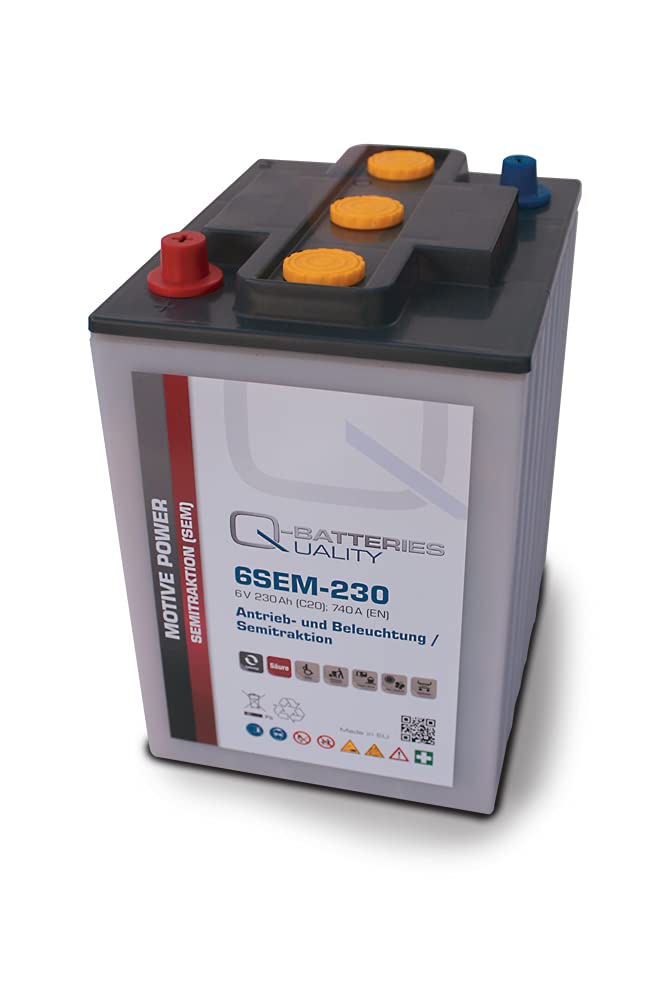 Q-Batteries 6SEM-230 6V 230Ah Wohnmobil und Solarbatterie von Q-Batteries