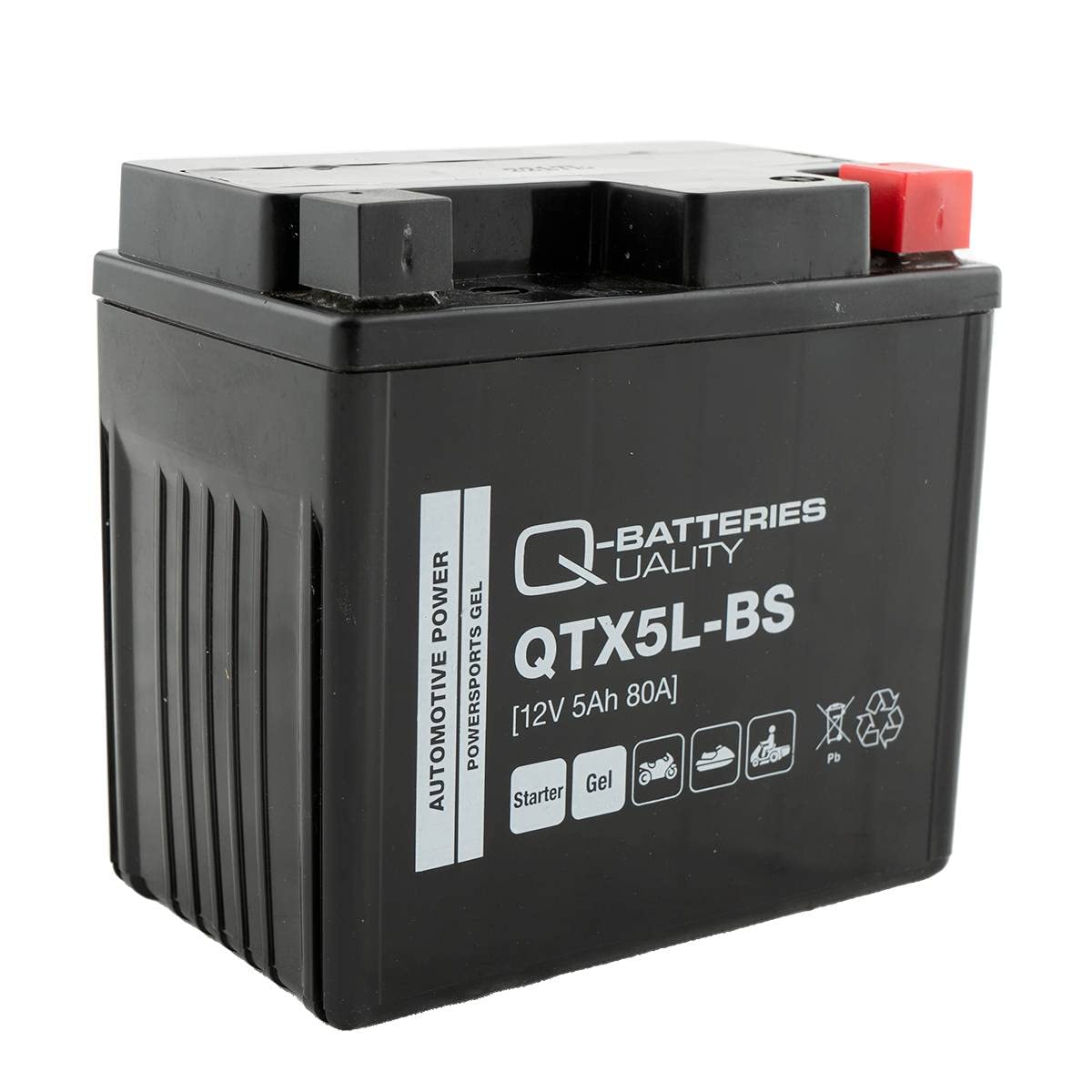 Q-Batteries QTX5L-BS Gel Motorradbatterie 12V 4,5Ah 70A QTX5L-4 50412 von Q-Batteries