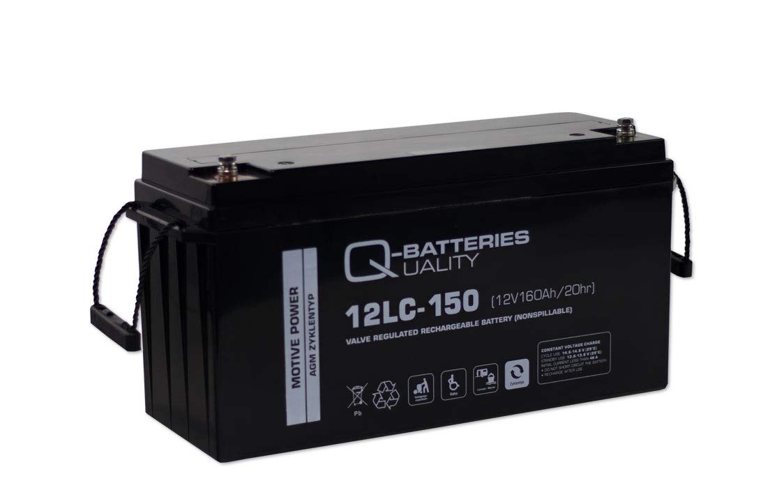 Versorgungsbatterie Q-Batteries 12LC-150 12V 160Ah Blei Akku AGM zyklisch von Q-Batteries