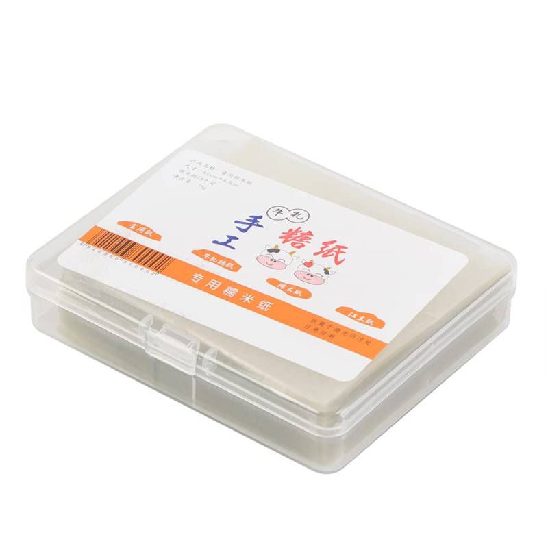 QANYEGN 500 Stück Essbares Oblatenpapier, Essbares Reispapier, Handgefertigte Essbares Klebriges Reispapier Für Die Dekoration Von Süßigkeiten Und Schokolade von QANYEGN