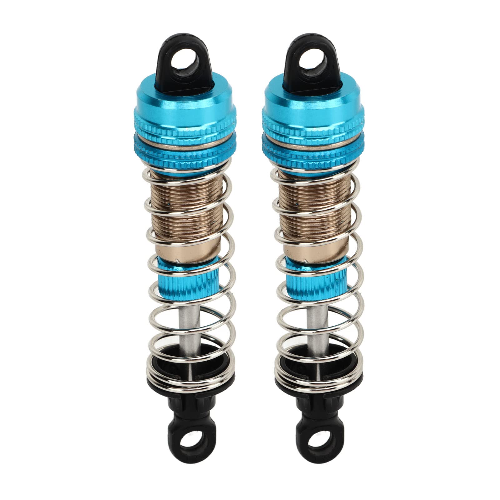 QANYEGN 2 PCs 76 mm RC -Autohydraulikschockdämpfer, Stoßdämpferdämpfer, Aluminium -Legierungsöl -Stoßdämpfer für SCY 16101 16102 16103 16201 1/16 RC -Auto (Blau) von QANYEGN