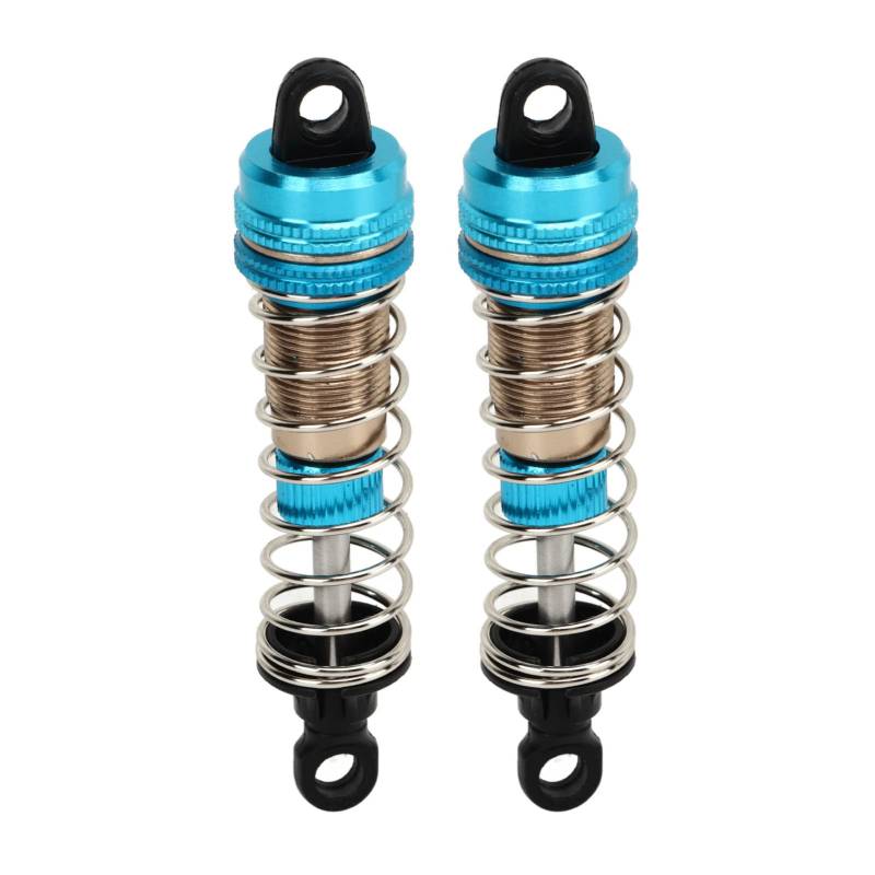 QANYEGN 2 PCs 76 mm RC -Autohydraulikschockdämpfer, Stoßdämpferdämpfer, Aluminium -Legierungsöl -Stoßdämpfer für SCY 16101 16102 16103 16201 1/16 RC -Auto (Blau) von QANYEGN
