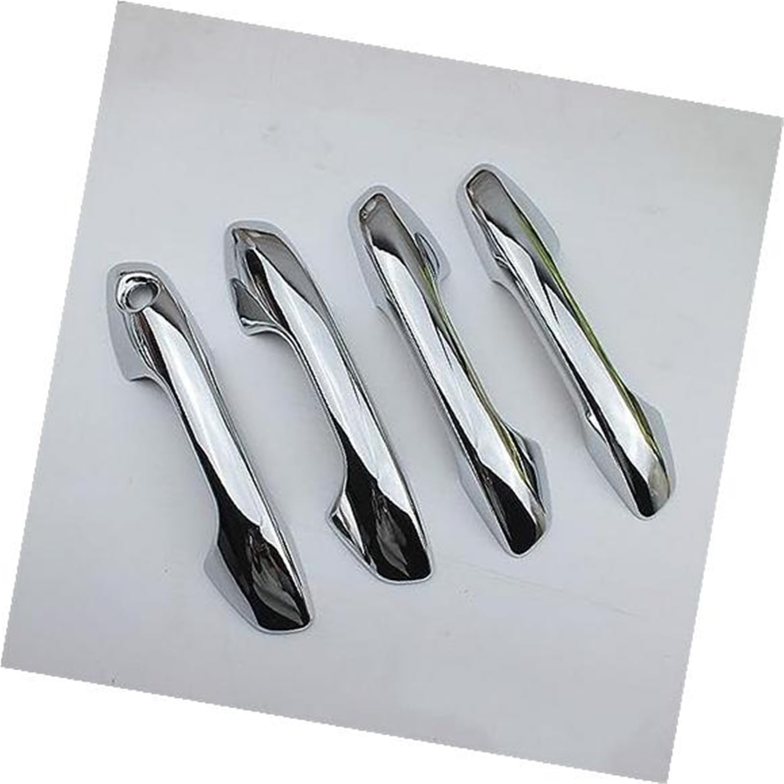 QASULER, for Kia, Rio 4 X-line 2017 2018 2019 2020 ABS Chrom Carbon Faser Türgriff Abdeckung Trims Auto Dekoration Autotürgriffabdeckung(Chrome Handle) von QASULER