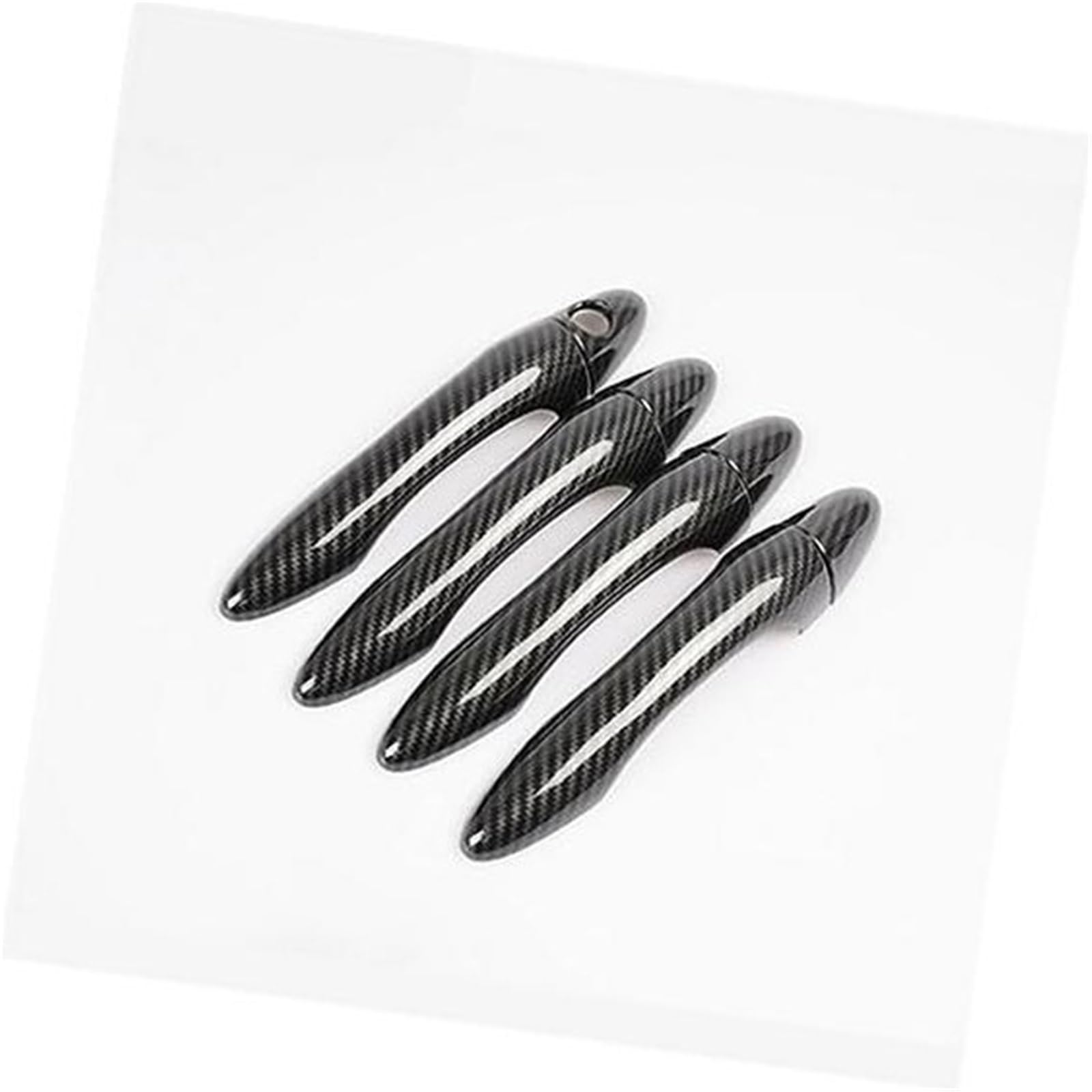 QASULER, for Kia, Sportage SL SI MK3 2011–2016, Kohlefaser, Neue Chrom-Autotürgriffabdeckung Autotürgriffabdeckung(Black Carbon Handle) von QASULER