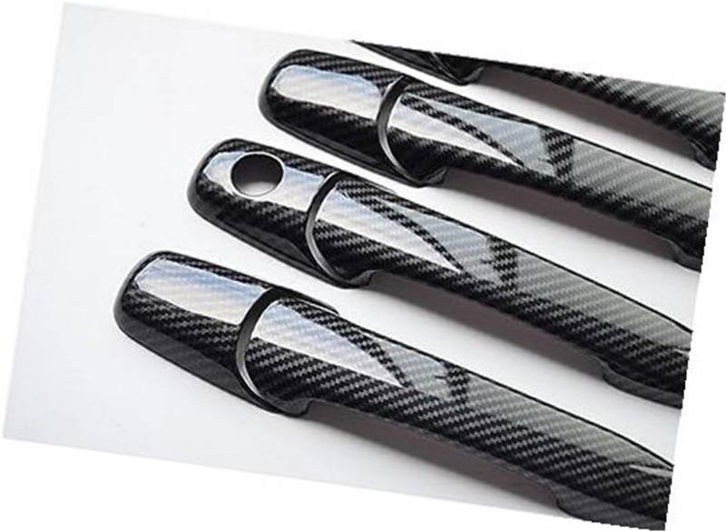 QASULER, for Mazda, 3 2004-2009, 5 2006-2017, for Mazda, 6 2003-2015 Chrom-Carbonfaser-Autotürgriffabdeckungs-Zierzubehör Autotürgriffabdeckung(Carbon Fiber Handle) von QASULER