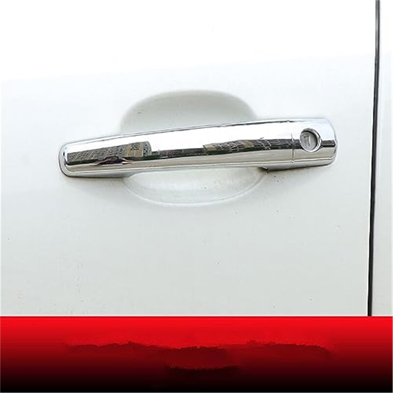 QASULER, for Peugeot, for Partner, for Citroen, Berlingo 2008–2016, Kohlefaser-Chrom-Autotürgriff-Abdeckungsaufkleber, Styling, Autozubehör Autotürgriffabdeckung(Silver) von QASULER