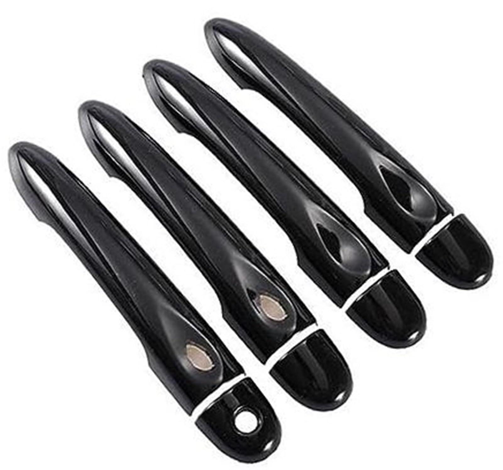 QASULER, for Renault, Fluence 2009–2017, glänzende Schwarze Autotürgriffabdeckung 2010 2011 2012 2013 2014 2015 2016 Autotürgriffabdeckung(Black 4dr 1 Key 2 Buttons) von QASULER