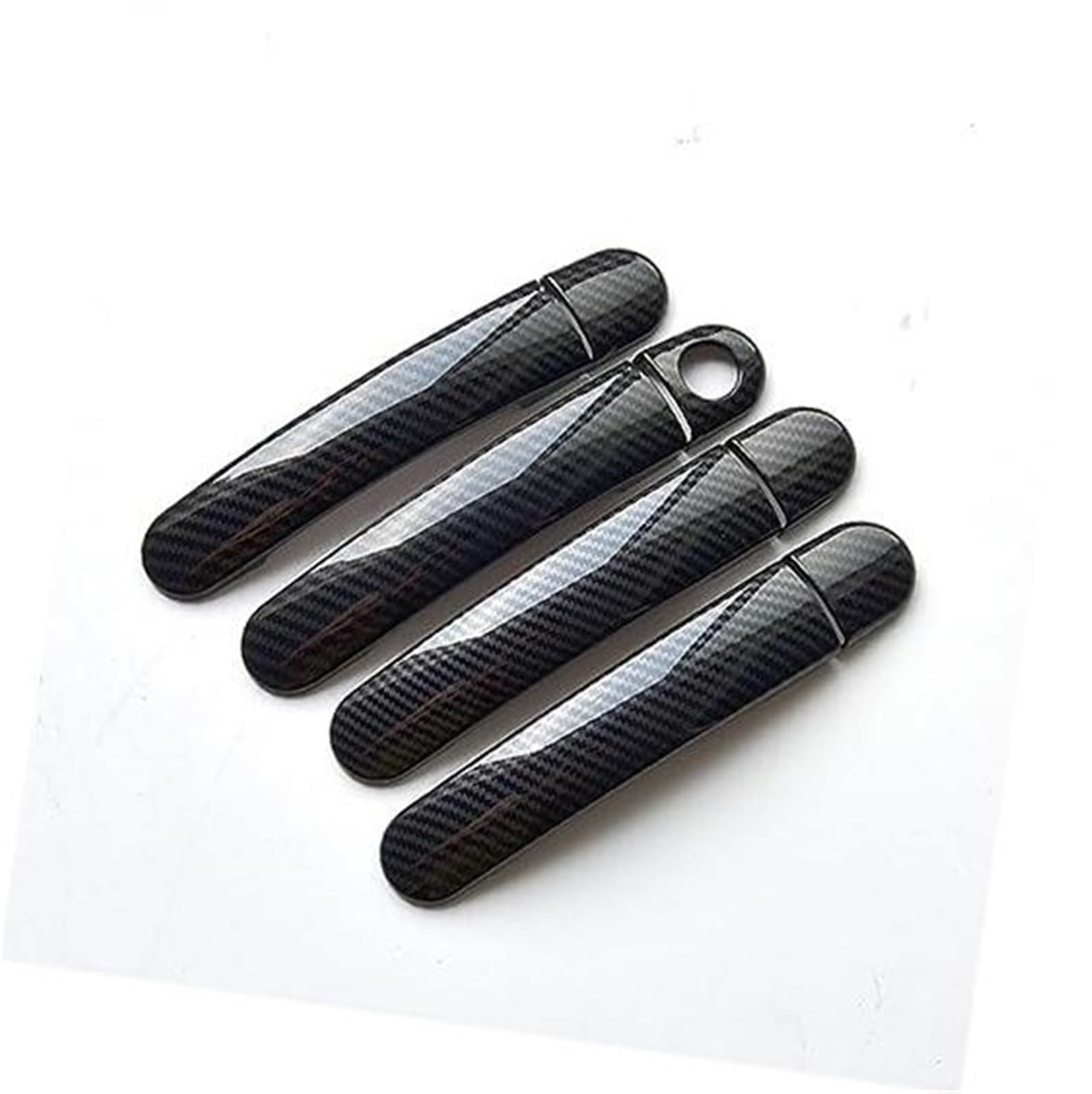 QASULER, for Seat, Ibiza MK3 6L 2003 2004 2005 2006 2007 2008 2009 Chrom-Carbonfaser-Autotürgriffabdeckungen Autotürgriffabdeckung(Black Model 1) von QASULER