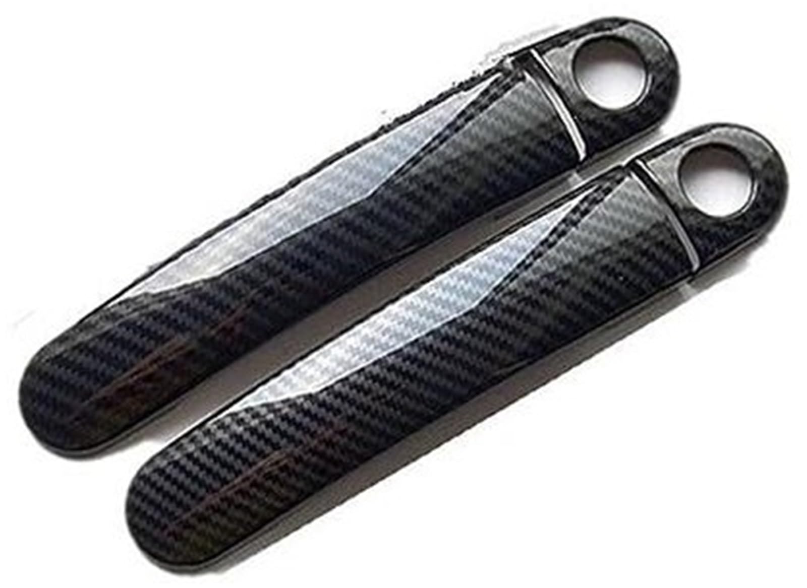 QASULER, for Seat, Leon MK1 1M 1999 2000 2001 2002 2003 2004 Chrom-Kohlefaser-Autotürgriffabdeckungen Autotürgriffabdeckung(Black Model 5) von QASULER