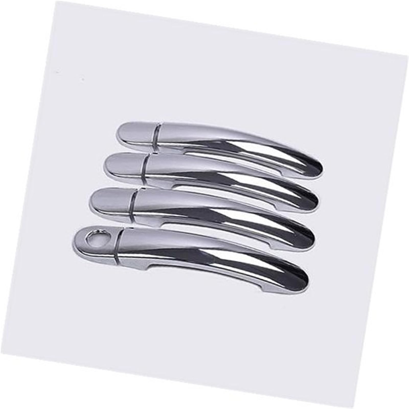 QASULER, for VW, GOL G5 G6 2009–2016, for Fox Suran Cross, Chrom-Türgriffabdeckungen, Verkleidungsset for Voyage Saveiro 2012 Autotürgriffabdeckung(Silver 1 Keyhole) von QASULER