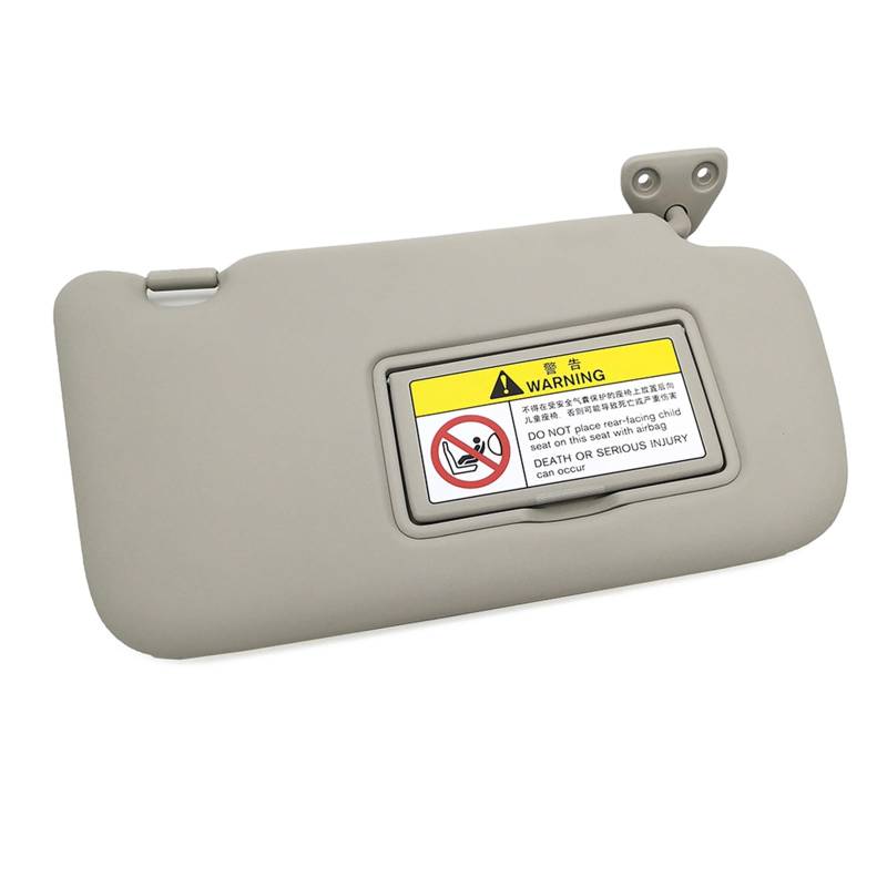 QASULER 1 Stück Links/rechts Auto-Innensonnenblende mit Spiegel, for Nissan, Tiida 2015 2016 2017 2018 2019, graue Farbe Auto-Sonnenblende(Right) von QASULER