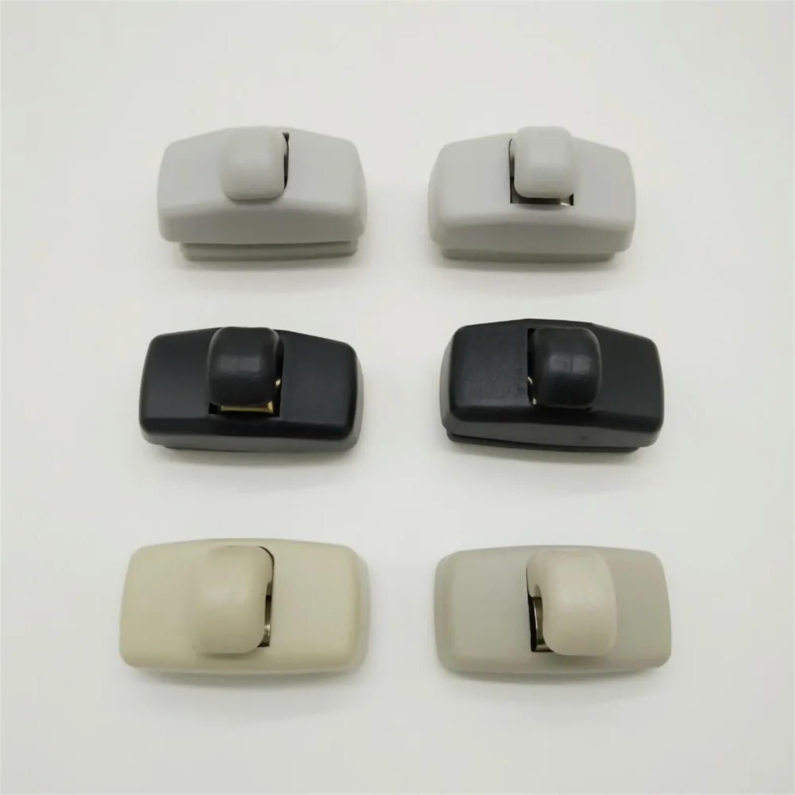 QASULER 2 Stück EIN Paar 3B0857561B Neue Sonnenblende Haken Clip Halterung Aufhänger, for VW, for Golf, for Jetta, for Passat, for Polo, for Seat, for Käfer, 3B0 857 561 B Auto-Sonnenblende(Black) von QASULER