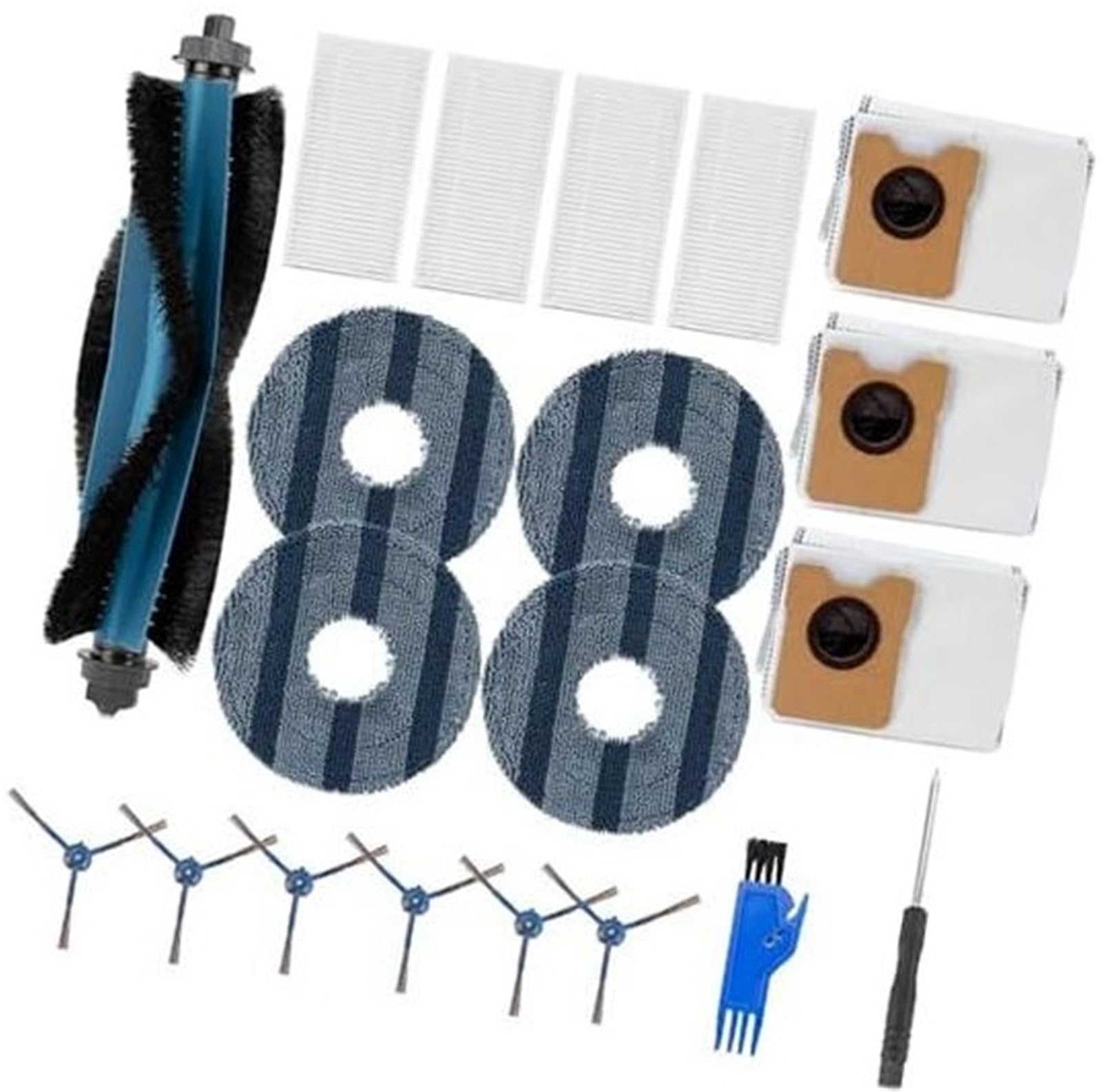 QASULER 20-teiliges Ersatzset for den Staubsauger Omni C20, 1 Hauptbürste, 4 HEPA-Filter, 6 Seitenbürsten, 4 Wischtuch-Pads, 3 Staubbeutel, 1 Reinigungswerkzeug, 1 Schraubendreher Staubsauger-Ersatzte QASULER 20-teiliges Ersatzset for den Staubsauger Omni C20, 1 Hauptbürste, 4 HEPA-Filter, 6 Seitenbürsten, 4 Wischtuch-Pads, 3 Staubbeutel, 1 Reinigungswerkzeug, 1 Schraubendreher Staubsauger-Ersatzte von QASULER