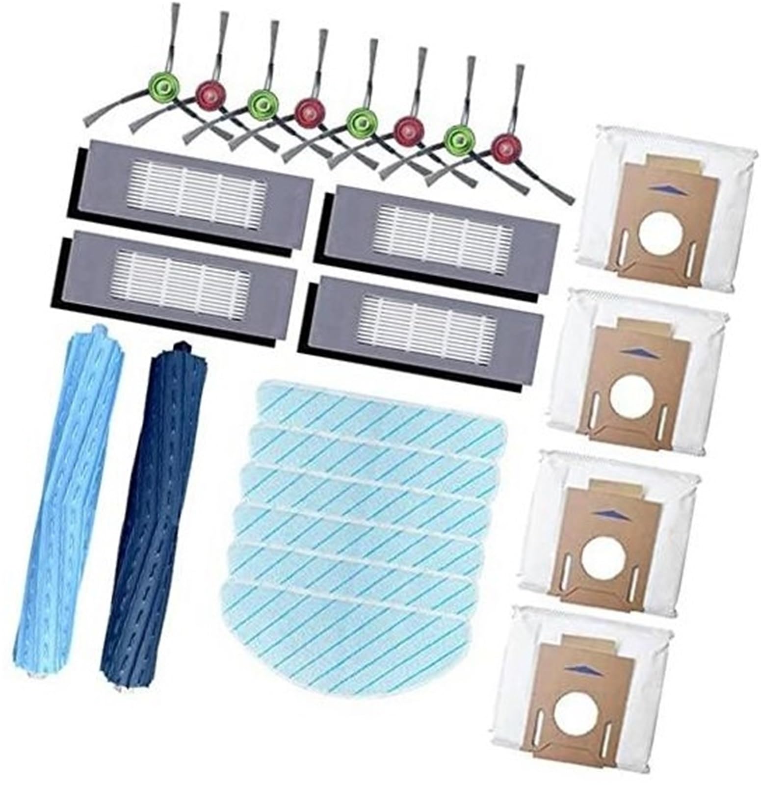 QASULER 24-teilige Ersatzteile for Ecovacs Deebot OZMO T9 AIVI T9 AIVI + Staubsaugerersatz, 2 Walzenbürsten, 8 Seitenbürsten, 6 Wischtücher, 4 Filter, 4 Staubbeutel Staubsauger-Ersatzteile QASULER 24-teilige Ersatzteile for Ecovacs Deebot OZMO T9 AIVI T9 AIVI + Staubsaugerersatz, 2 Walzenbürsten, 8 Seitenbürsten, 6 Wischtücher, 4 Filter, 4 Staubbeutel Staubsauger-Ersatzteile von QASULER