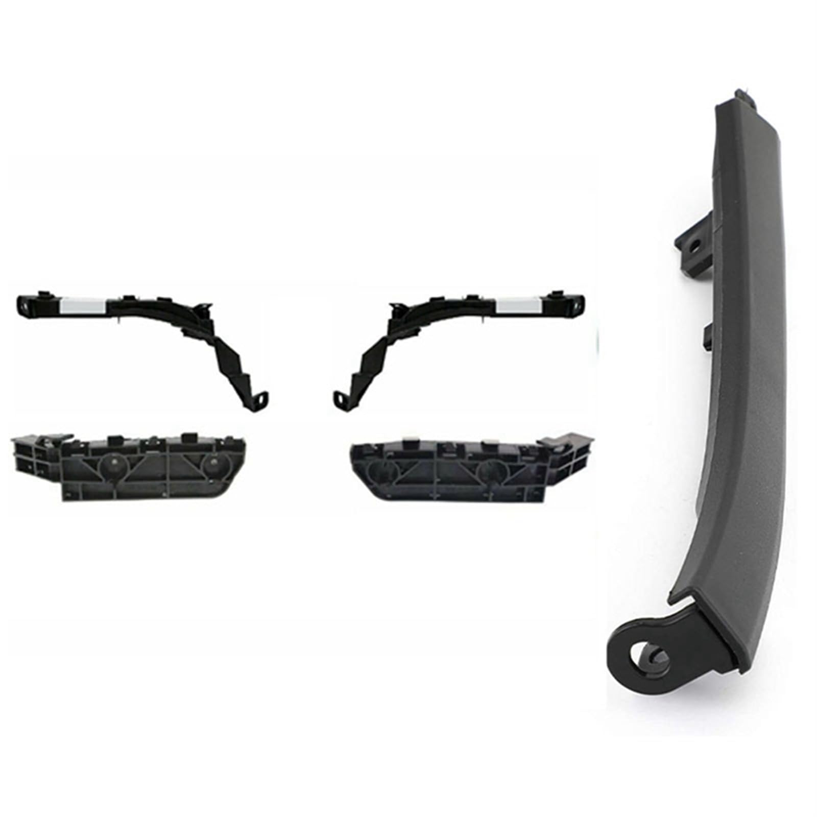 QASULER 4-teiliges Set for Efront-Scheinwerfer und Stoßstangenhalterungen 2007–2011 CRV & 1 x Zierleiste for Vorderrad- und Radkotflügel Auto-Stoßstangenhalterung von QASULER