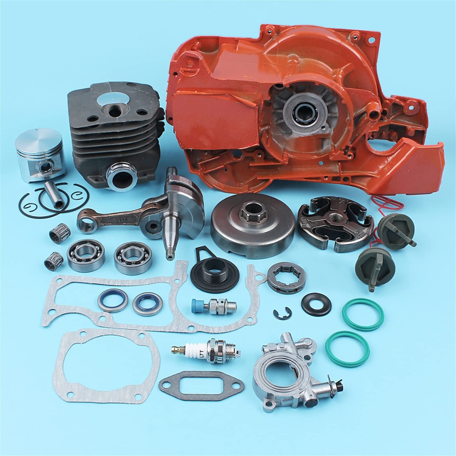 QASULER 50 mm Kurbelgehäuse-Kurbelwellen-Kupplungstrommel-Zylinder-Kit, for Husqvarna 362 365 371 372 Kettensäge, Ölpumpendeckel, Dichtung, Lager, Kettenrad Motorzylinder QASULER 50 mm Kurbelgehäuse-Kurbelwellen-Kupplungstrommel-Zylinder-Kit, for Husqvarna 362 365 371 372 Kettensäge, Ölpumpendeckel, Dichtung, Lager, Kettenrad Motorzylinder von QASULER