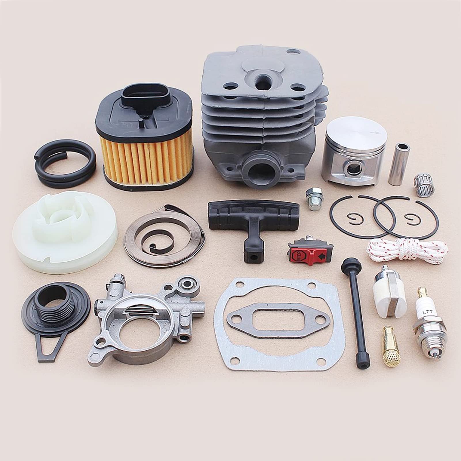 QASULER 50-mm-Zylinderkolben-Ölpumpen-Oberteil-Umbausatz, for Husqvarna 365 372 371 362 Kettensäge 503939372 503521301 503756102 Motorzylinder QASULER 50-mm-Zylinderkolben-Ölpumpen-Oberteil-Umbausatz, for Husqvarna 365 372 371 362 Kettensäge 503939372 503521301 503756102 Motorzylinder von QASULER