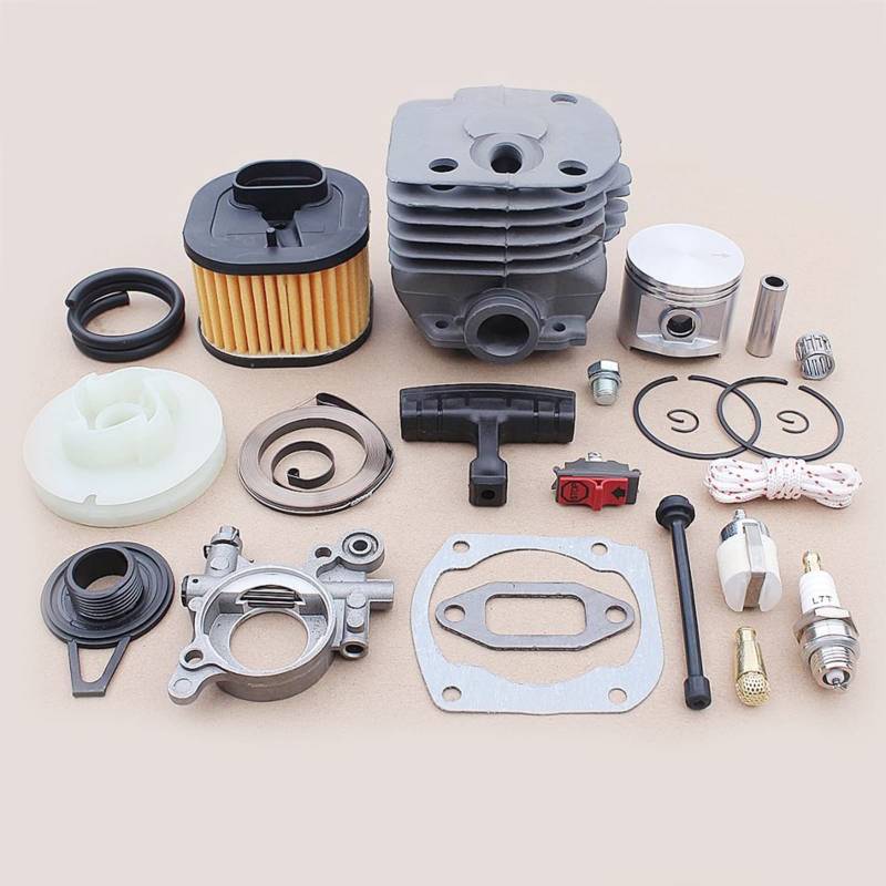 QASULER 50-mm-Zylinderkolben-Ölpumpen-Oberteil-Umbausatz, for Husqvarna 365 372 371 362 Kettensäge 503939372 503521301 503756102 Motorzylinder von QASULER