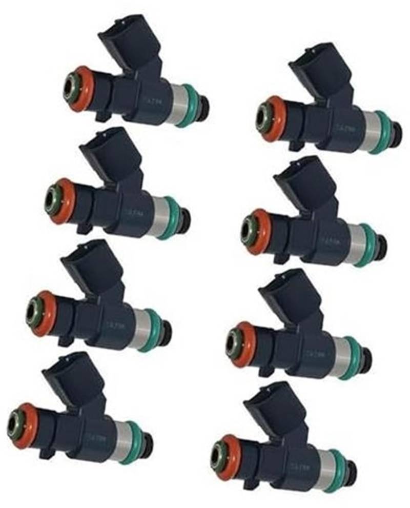 QASULER 8 Stück 12609749 Fj1038 Kraftstoff-Benzin-Einspritzdüse, for Chevy, for Silverado, for 1500 2009–2013 6,2 l V8 217–3410 Auto-Kraftstoffeinspritzdüse von QASULER