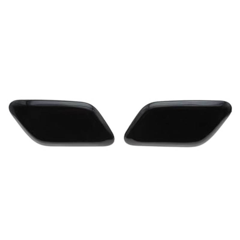 QASULER 85044-09901 85045-09901 Frontstoßstangen-Scheinwerferwaschanlage, Sprühdüsen-Abdeckkappe mit Anschluss, for Toyota, Avensis T25 2006–2008 Abdeckung für Autowaschdüsen(Black Black Cap) von QASULER