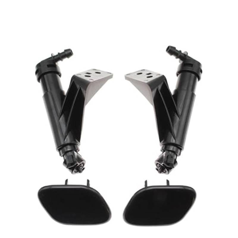 QASULER 98671-2W000 98672-2W000 Frontscheinwerfer Wahser Sparyer Düsenpumpe Zylinderkappe Jet, for Hyundai, Santa Fe DM 2013 2014 2015 Abdeckung für Autowaschdüsen(Black Set) von QASULER