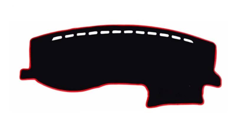 QASULER Auto Armaturenbrett Abdeckung Matte Pad Dash Dashmat Sonnenschutz Instrument Teppich Zubehör, for Skoda, Fabia 2007 2008 2009 2010 2011-2014 Armaturenbrettabdeckung(Black(Red Edge),Left Hand D von QASULER