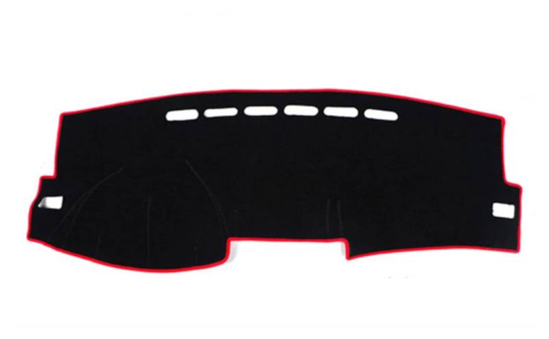 QASULER Auto Armaturenbrett Abdeckung Matte Pad Dash Sonnenschutz Instrument Schützen Teppich, for TOYOTA, for Corolla, 2006 2007 2008 2009 2010 2011 2012 2013 Armaturenbrettabdeckung(Black(Red Edge)) von QASULER