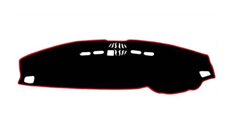 QASULER Auto Armaturenbrett Matte Abdeckung Pad Dashmat Dash Sonnenschutz Instrument Teppich, for Land Rover, Discovery 3, for, Sport Discovery 4 Armaturenbrettabdeckung(Black(Red Edge)) von QASULER