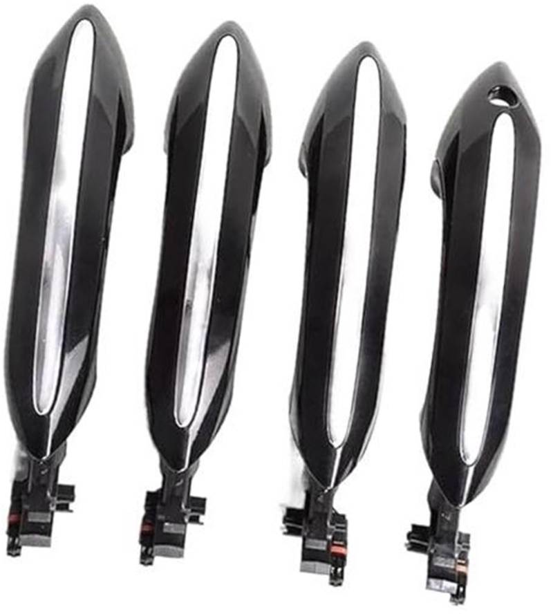 QASULER Auto-Außentürgriff, for, for 5 7er F01 F02 F06 F10 520d 520i 525d 528i 530d 530i Schwarzer Auto-Außentürgriff for komfortablen Zugang Auto-Außentürgriffabdeckung(Black Rear Left) von QASULER