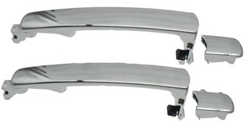 QASULER Auto-Außentürgriff, for Infiniti, FX35 FX45 G35 80640AM205 NI1310129 80640CA012 Chrom-Schwarz Auto-Außentürgriff vorne hinten Links rechts Auto-Außentürgriffabdeckung(Black Rear Pair Chrome) von QASULER