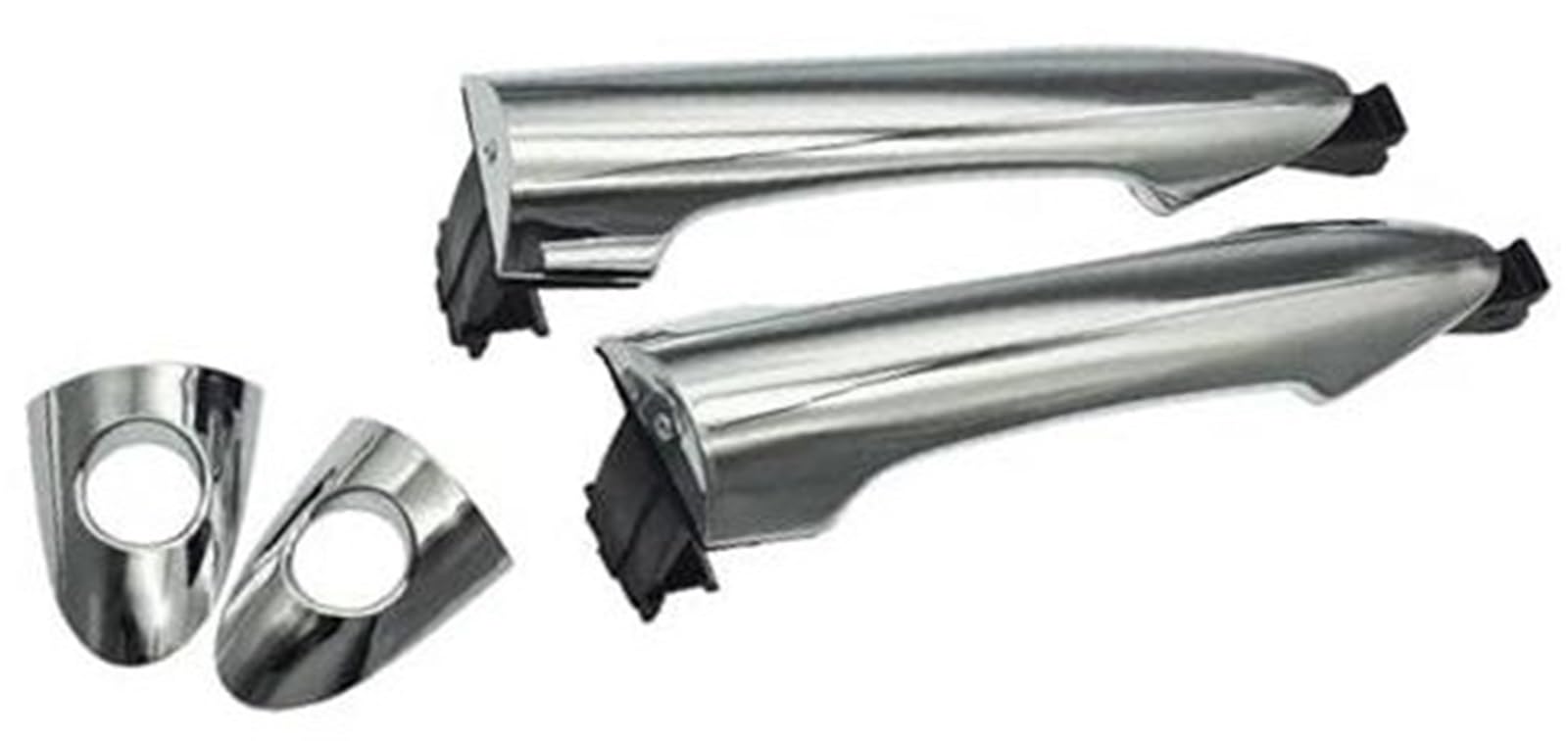 QASULER Auto Außentürgriff, for Kia, for Picanto 2011 2012 2013 2014 2015 2016 Chrom 82651-1Y000 82661-1Y000 83651-1Y000 83661-1Y000 Auto-Außentürgriffabdeckung(Black Front Side) von QASULER