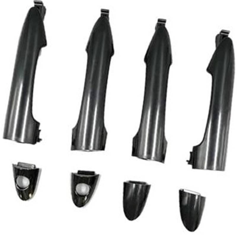 QASULER Auto-Außentürgriff, for Kia, for Picanto 2011 2012 2013 2014 2015 2016 Hinten Vorne, for Hinten Außentürgriff Äußerer Türgriff Auto-Außentürgriffabdeckung(Black 1 Sets) von QASULER