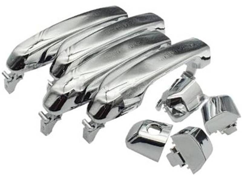 QASULER Auto Außentürgriff, for Lexus, GX460 Executive 2010-2017 2018 69210-60100,69211-60090Chrom Schwarz Vorne Hinten Links Rechts Außen Auto-Außentürgriffabdeckung(Black Front Rear 4 Chrome) von QASULER