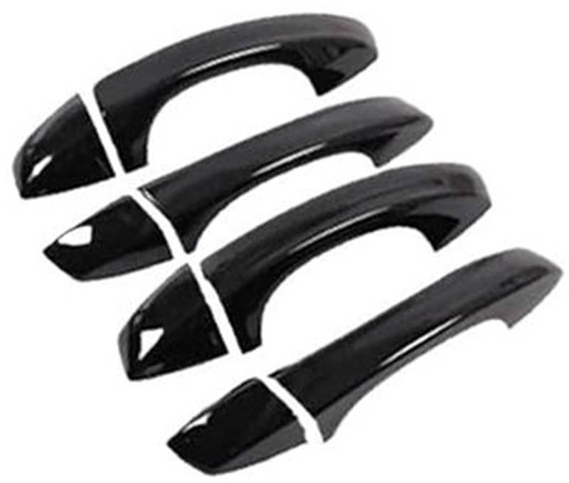 QASULER Auto-Außentürgriff, for VW, for Golf, Mk6 5K 2009 2010 2011 2012 2013 Schwarz glänzend Türgriffabdeckung Schutzaufkleber Verkleidung Autozubehör Auto-Außentürgriffabdeckung von QASULER