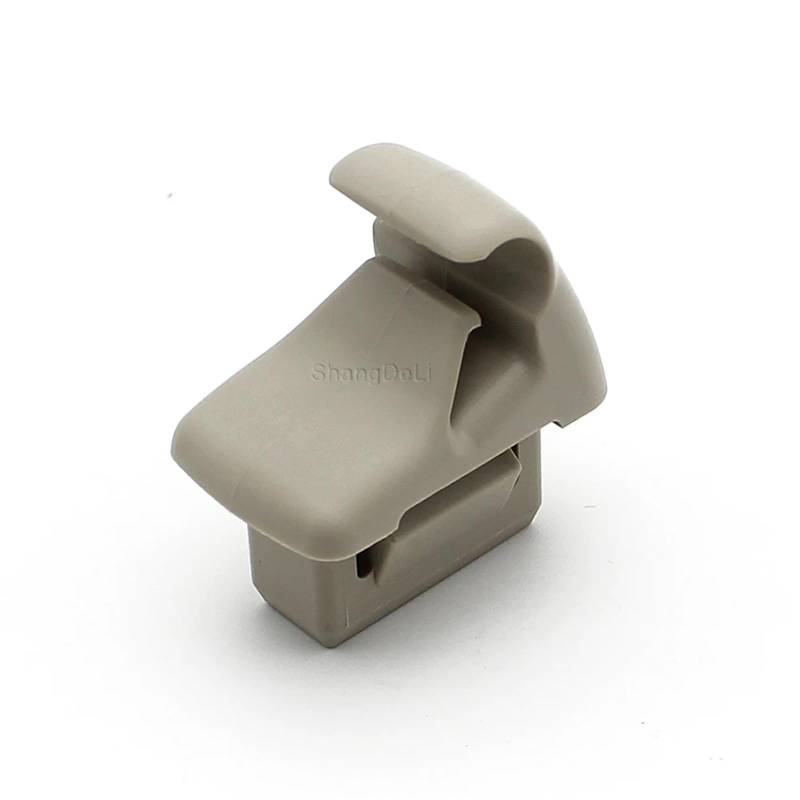 QASULER Auto Beige Innen Sonnenblende Clip Halter Haken Halterung Aufhänger, for Mitsubishi, Pajero Montero MK3 2000-2006 MR779704 MR779705 Auto-Sonnenblende(Grey) von QASULER