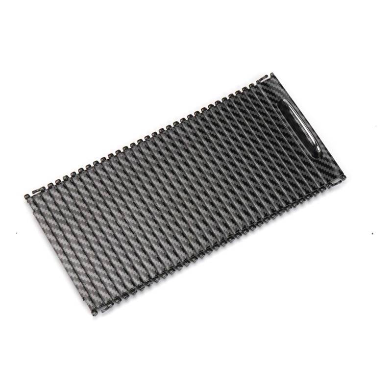 QASULER Auto-Innenraum-Mittelkonsolen-Rollo-Abdeckung, Wasserbecherhalter-Aufbewahrung, for Mercedes, C-Klasse W204 S204 E-Klasse W212 S212 Rollo für Mittelkonsole(Carbon Fiber) von QASULER