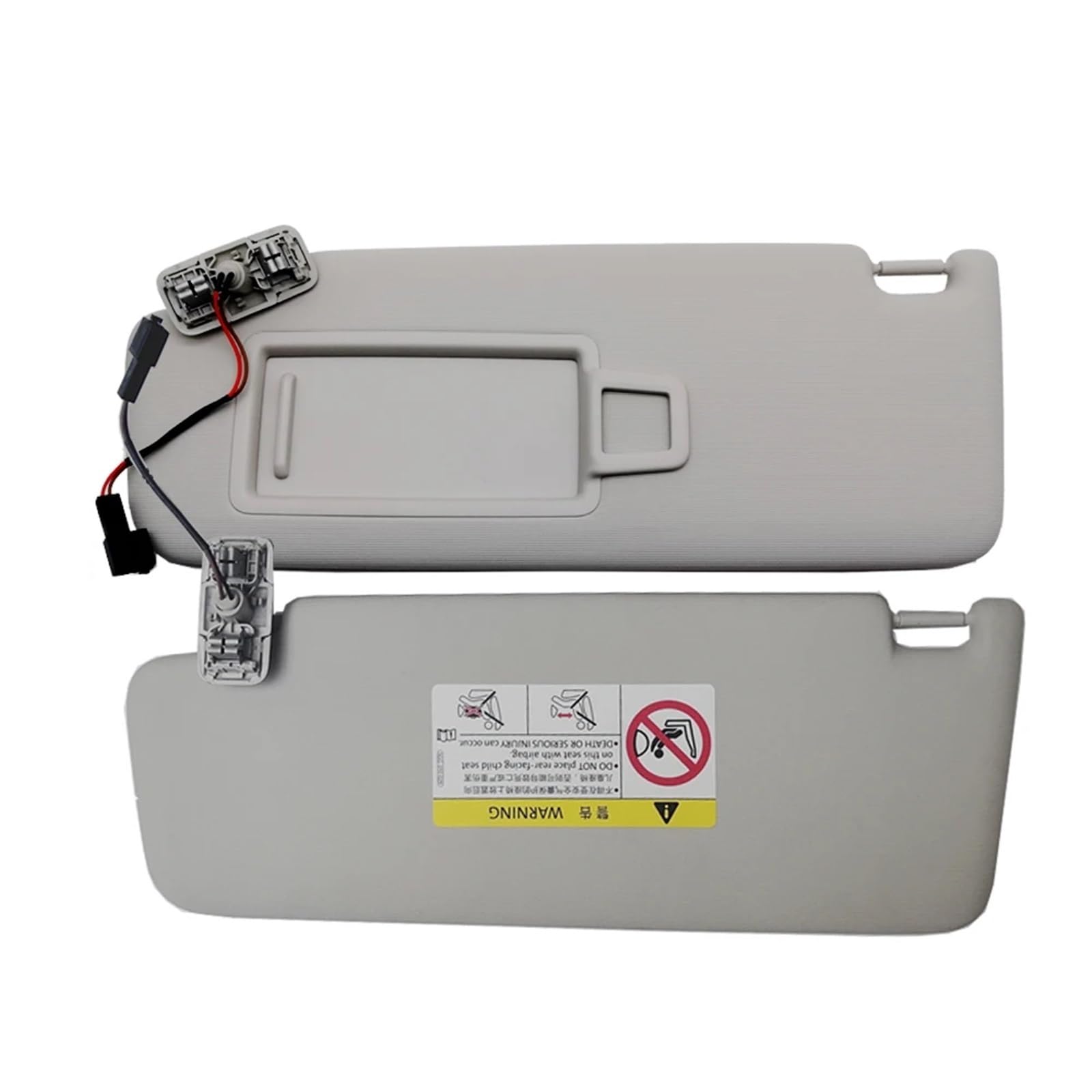 QASULER Auto-Innensonnenblende Links mit Spiegel Auto, for VW, for Passat B8, for Golf 7 SportsVan, for Skoda, for Octavia, 2015–2019 Auto-Sonnenblende(Grey 1pair) von QASULER