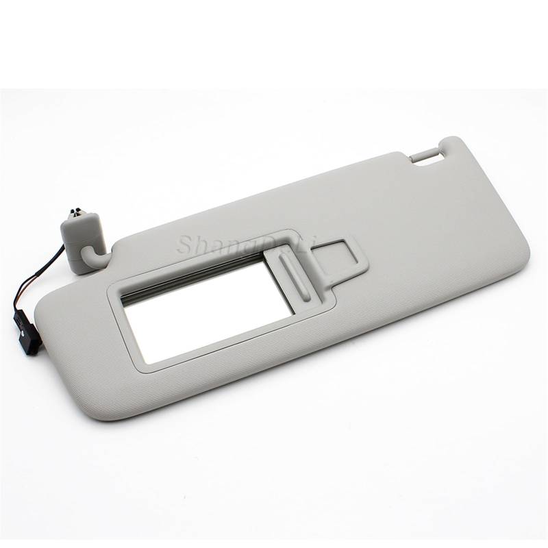 QASULER Auto-Sonnenblende mit Spiegel, for VW, for Golf 7 MK7 T-Cross, for Passat B8 CC E-Golf, for T-ROC, Grau Auto-Sonnenblende von QASULER