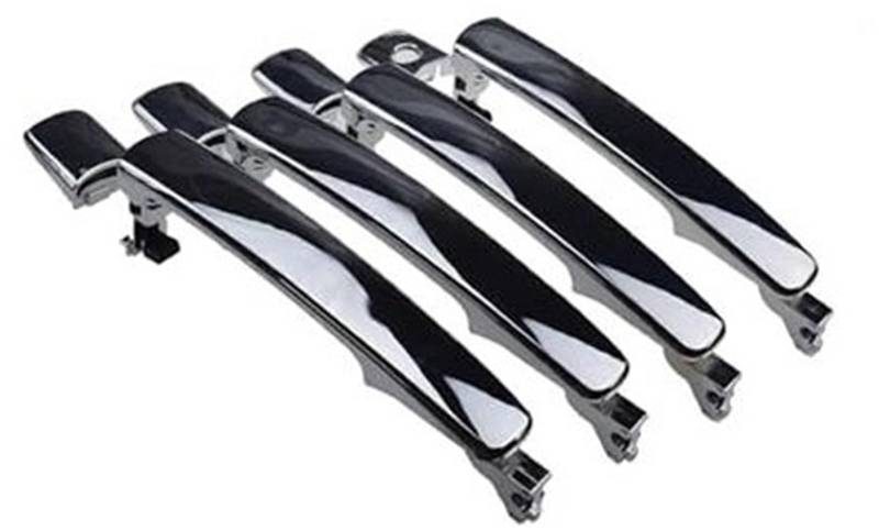 QASULER Autoaußenseite vorne links, for Infiniti, FX35 FX45 2003 2004 2005 2006 2007 2008 Vorne hinten links rechts Außentürgriff aus Chrom 80640-CA012,82646-CA000,80645CA000 Auto-Außentürgriffabdecku von QASULER