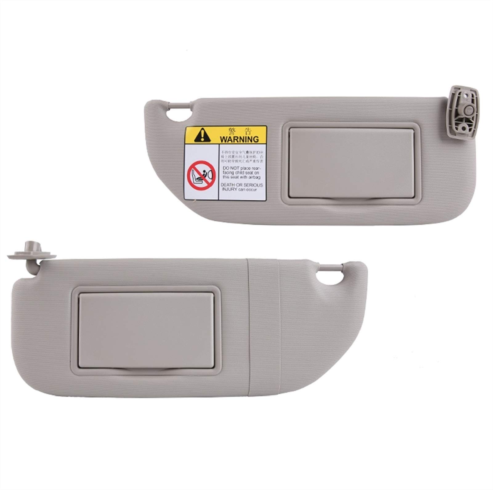 QASULER Autozubehör Auto-Sonnenblende, Make-up-Spiegel-Baugruppe, Lichtschranke, vorderer Sonnenblock, for Peugeot 301, for Citroen, for Elysee 2014 2015 2016 2017 Auto-Sonnenblende(Grey) von QASULER