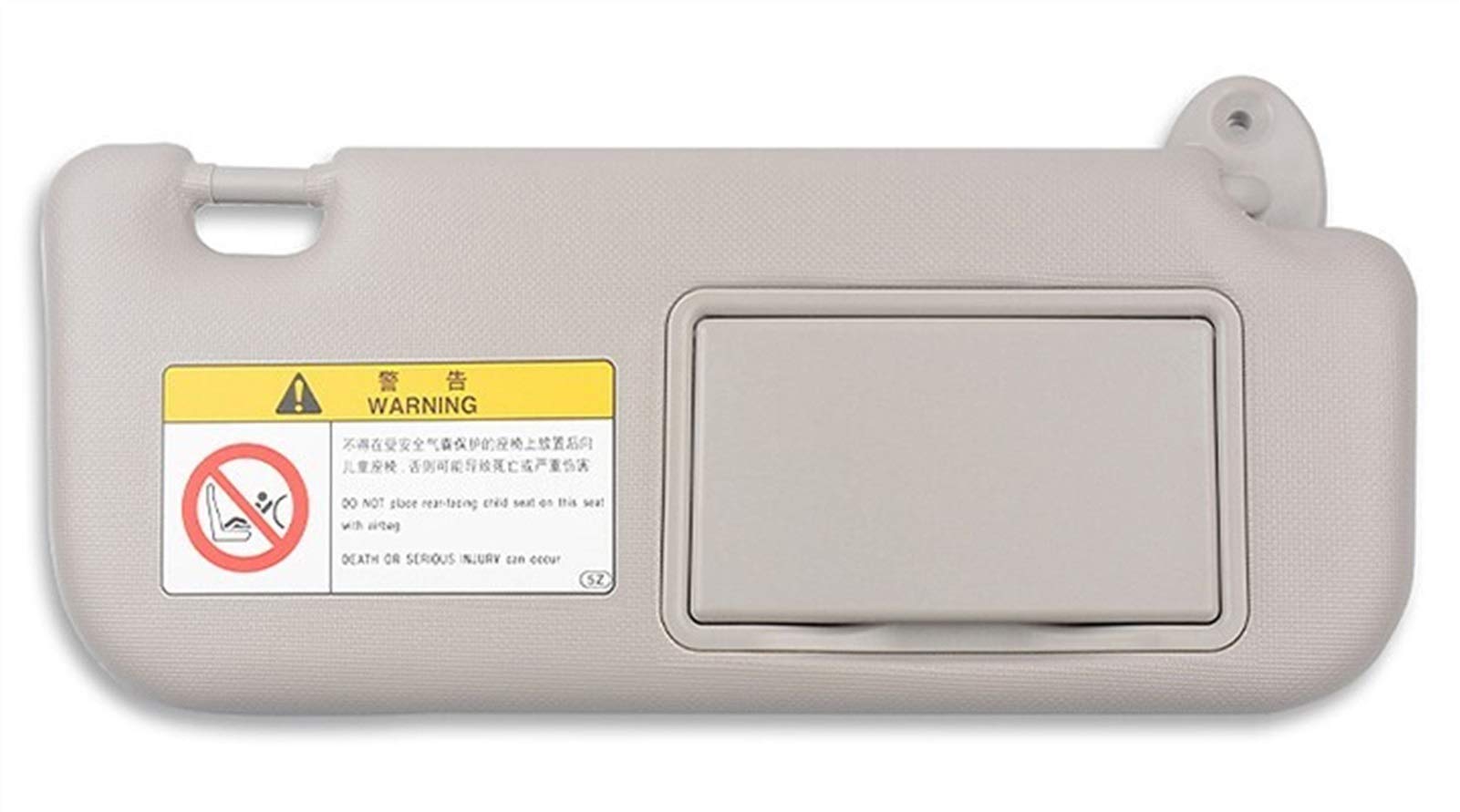 QASULER Autozubehör Grau Beige Sonnenblende mit Make-up-Spiegel und Schrauben, for Corolla 2014 2015 2016 2017, 74320-02B21 74310-02K91 Auto-Sonnenblende(Right Gray) von QASULER