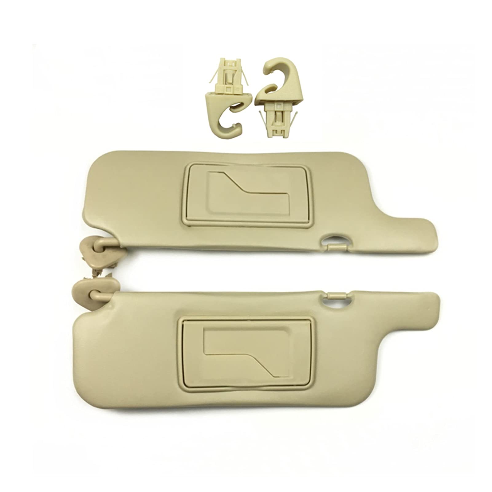 QASULER Beige AR Inner Sunvisor Sun Shade Frontscheibe Sun Visor Antiblend Sunshield with Mirror Kit, for Toyota, for Corolla 2003-2012 Auto-Sonnenblende von QASULER