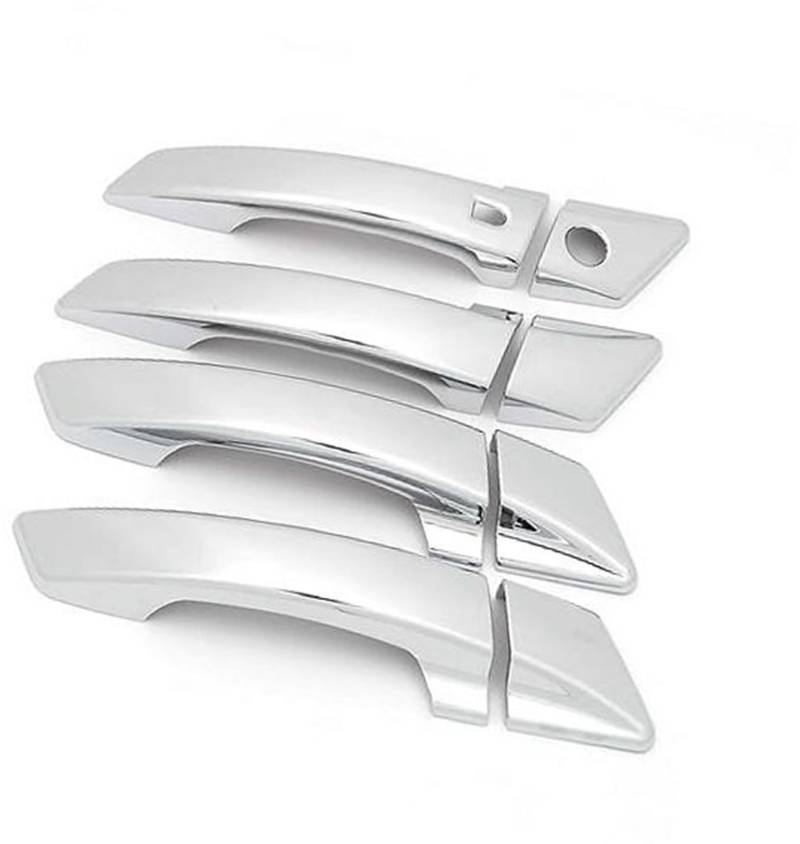 QASULER Carbonfaser-Chrom-Autotürgriff-Abdeckungsverkleidung, for Changan, CX70 CS55 CS75 CS95 Autotürgriffabdeckung(Silver 1 Button) von QASULER