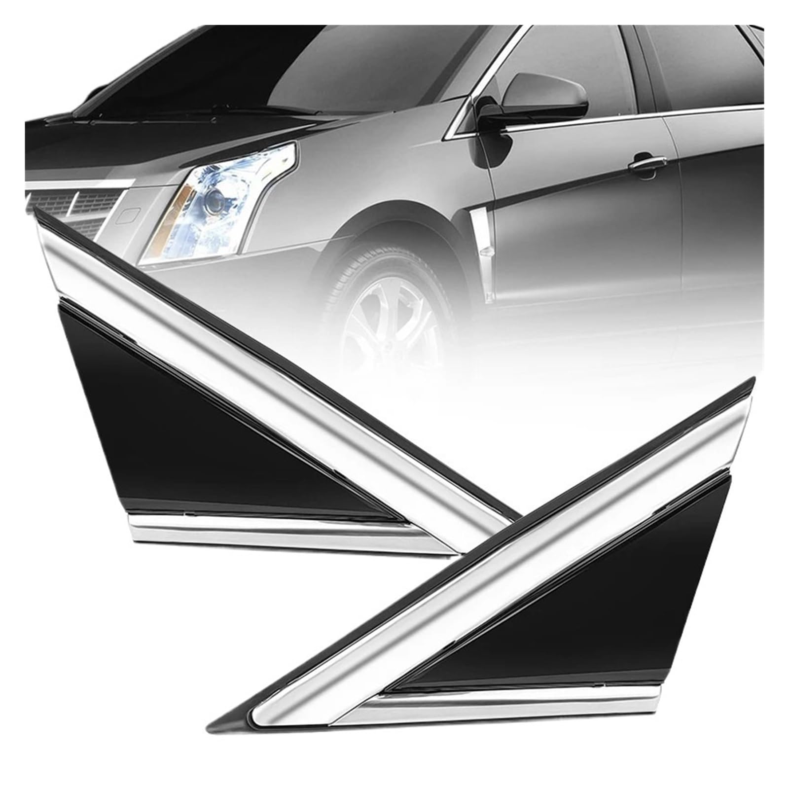 QASULER Dreieckige Eckverkleidung for Autospiegel, for Cadillac, for SRX 2010 2011 2012 2013-2015 2016, Autoteile 22774040 22774041 Dreieckige Autospiegelabdeckung(Left and Right) von QASULER