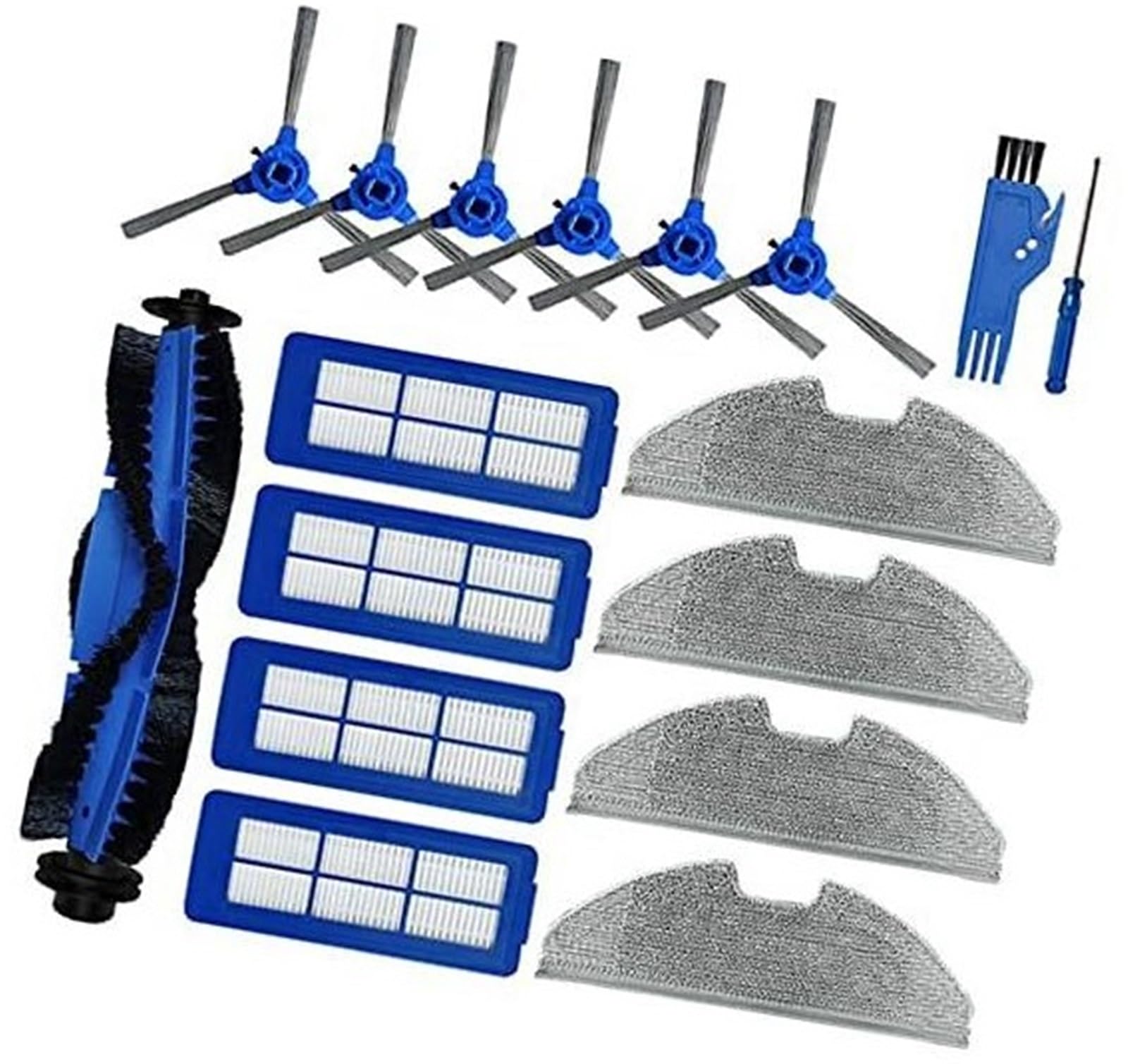 QASULER Ersatzzubehör for Eufy Robovac G10 Hybrid Roboter-Staubsaugerteile, 1 Hauptbürste + 4 Seitenbürsten + 4 Filter + 4 Wischtücher Staubsauger-Ersatzteile QASULER Ersatzzubehör for Eufy Robovac G10 Hybrid Roboter-Staubsaugerteile, 1 Hauptbürste + 4 Seitenbürsten + 4 Filter + 4 Wischtücher Staubsauger-Ersatzteile von QASULER