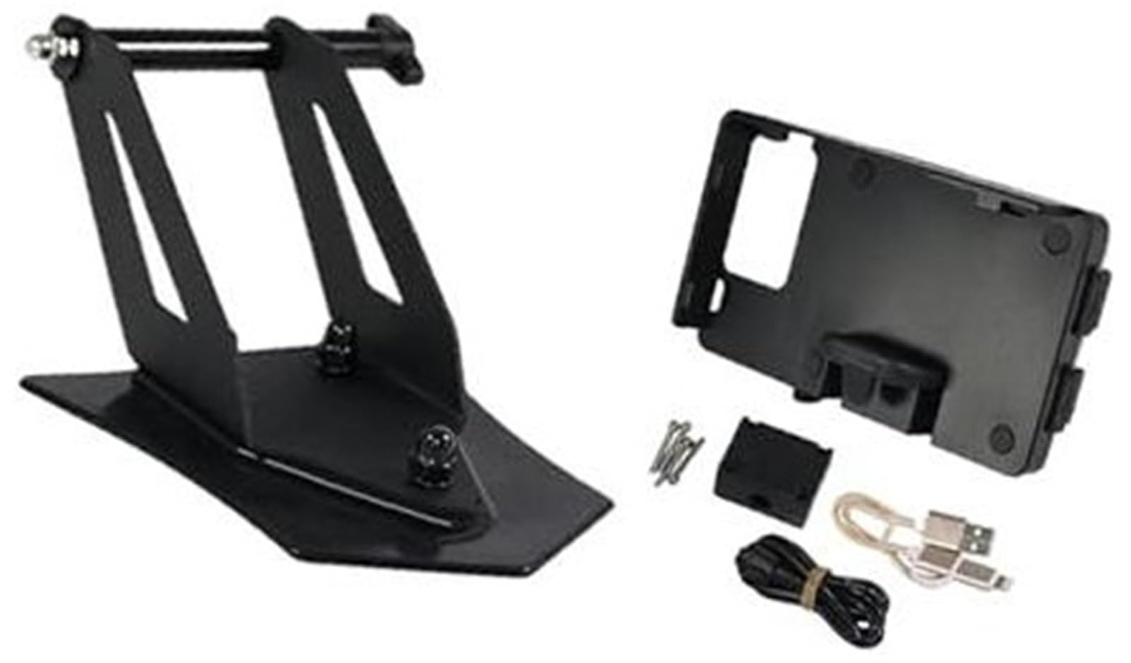 QASULER GPS Moto Telefon Halterung, for, for R1250RT, for R 1250 RT (2021-) Motorrad Ladegerät Handy Halter Navigation Halterung Motorrad-Telefonhalterung(Black USB Charging Version) von QASULER