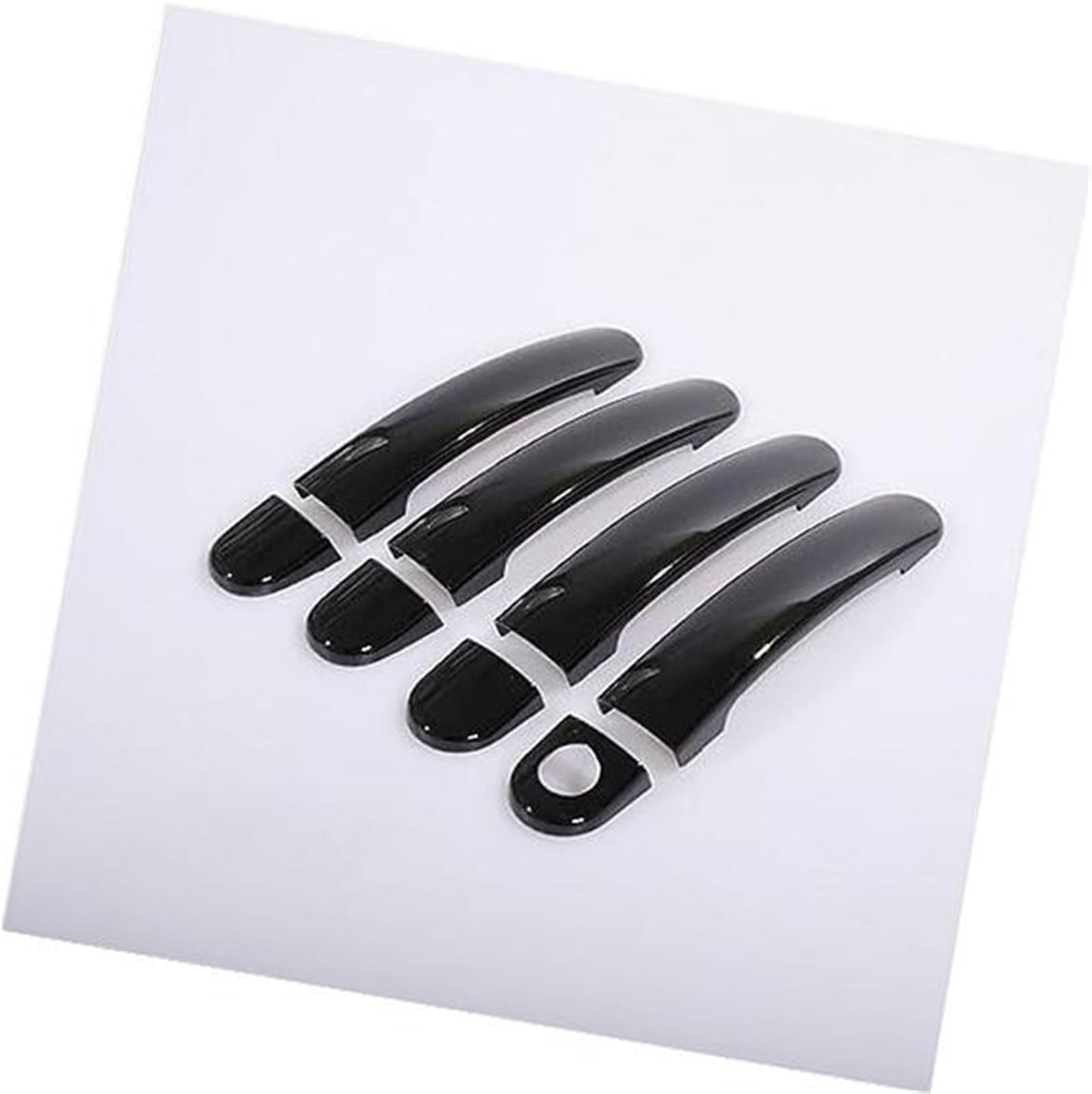 QASULER Glänzende Chrom-Aufkleber for Autotürgriffabdeckungen, for VW, for Tiguan, 2007–2016 Autotürgriffabdeckung(Black 1 Keyhole) von QASULER